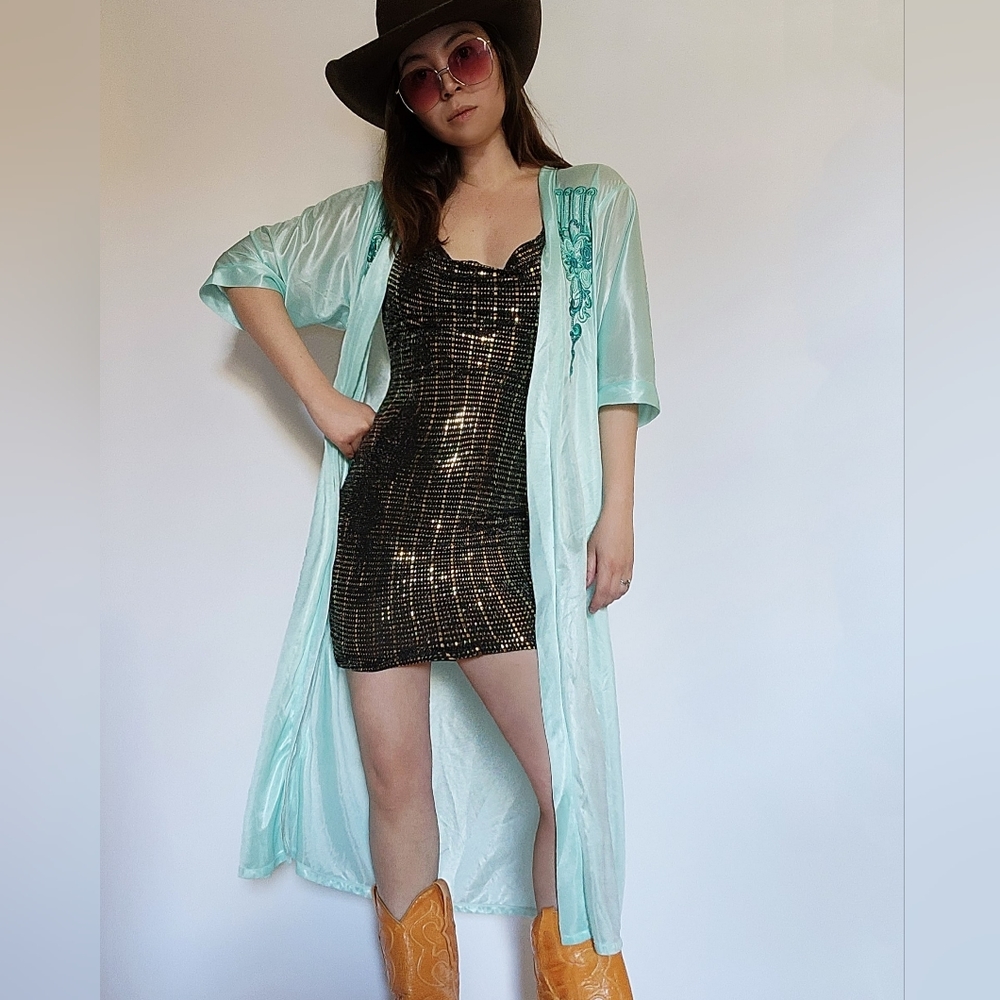 Vintage disco mini dress